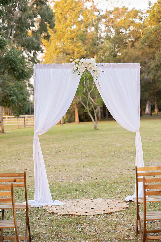 Ceremony styling - Simple drapery