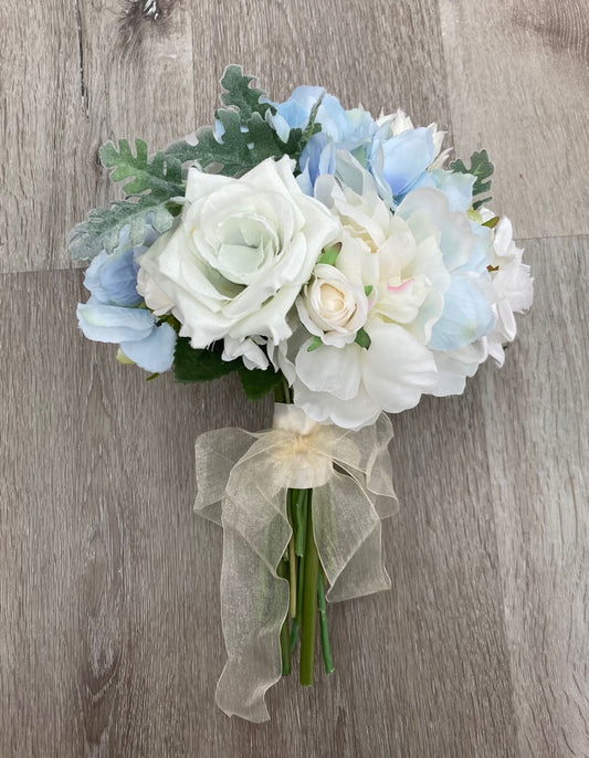 Bouquet hire - Dusty blue