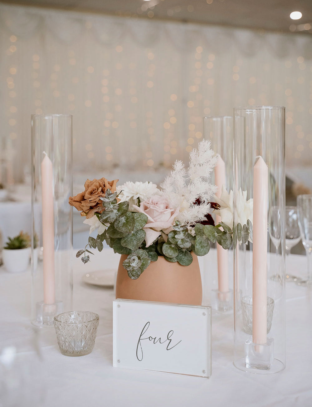 Reception styling - Modern Romance