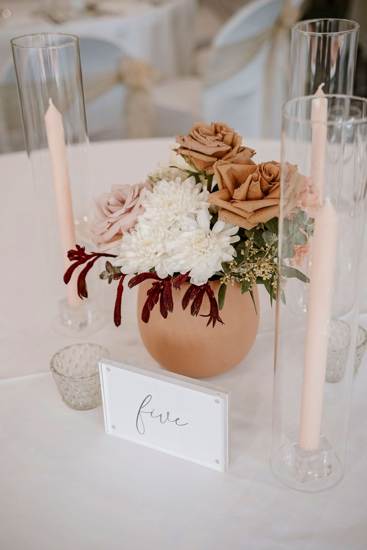 Reception styling - Modern Romance