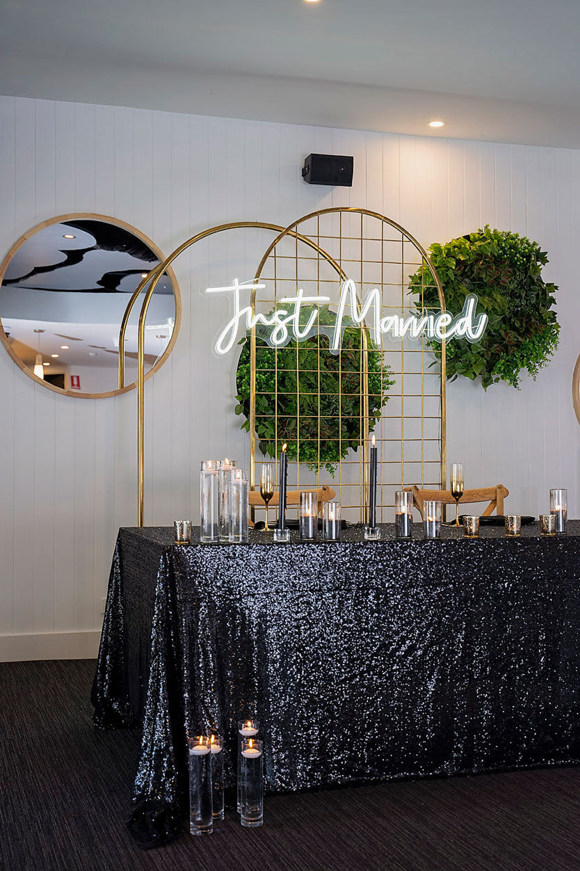 Reception Styling - Midnight Rendezvous