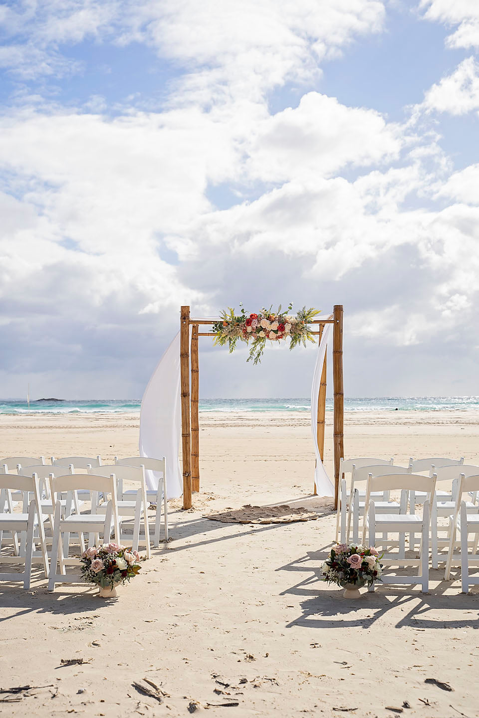 Ceremony styling - Bamboo cabana 4 post