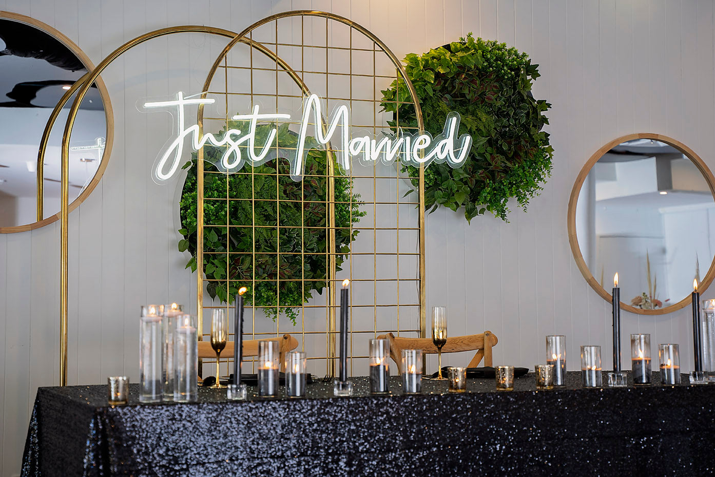 Reception Styling - Midnight Rendezvous