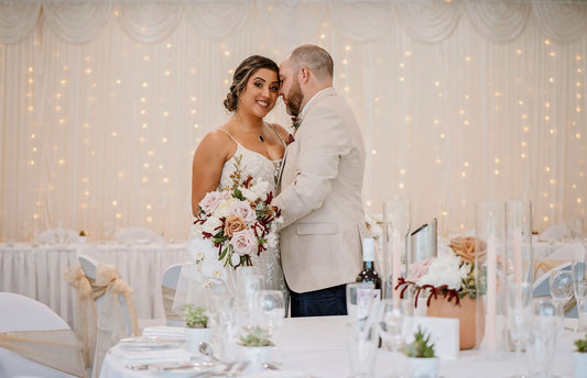 Reception styling - Modern Romance