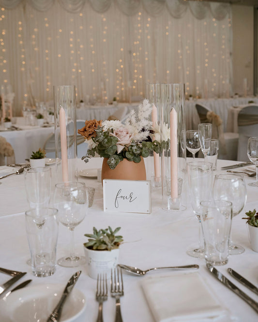 Reception styling - Modern Romance